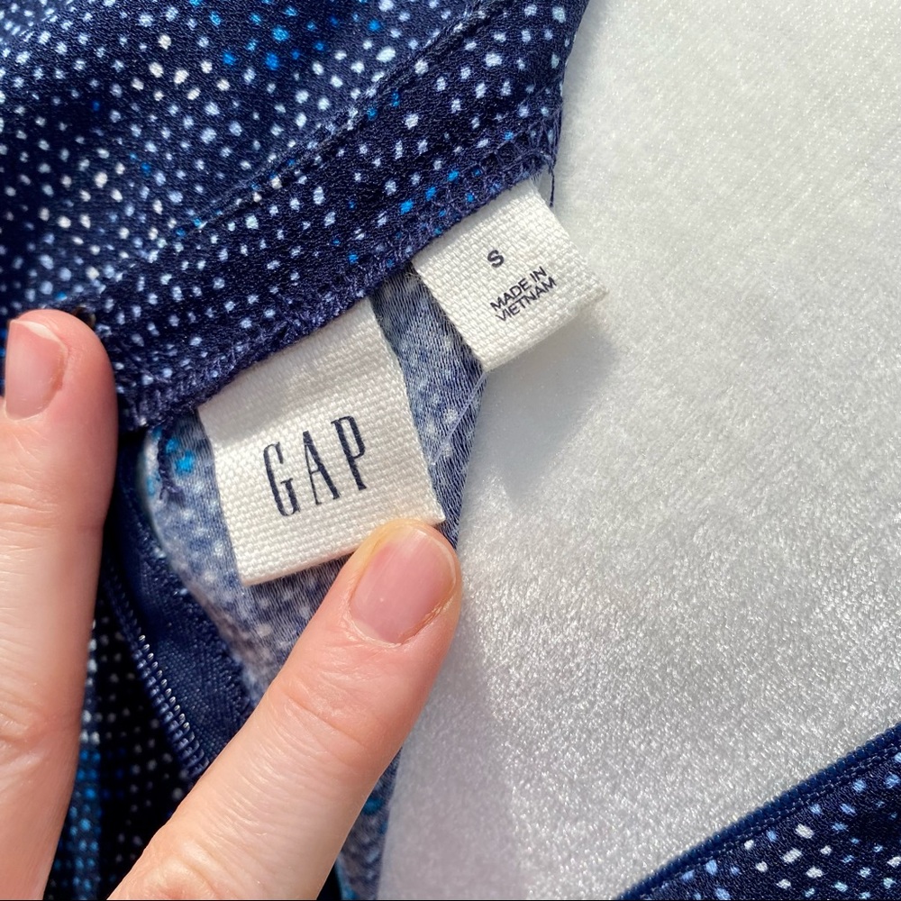 Gap Blue Dotted Shift Dress with Pockets, Sz Sm - Picture 9 of 10